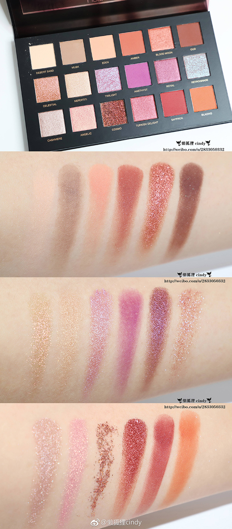 [Spot] HUDA BEAUTY new nude 2018 khay phấn mắt mới 18 màu sa mạc / vàng hồng phấn mắt dạng thỏi 3ce