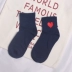 Hàn Quốc ulzzang mảnh lớn thêu tình yêu Harajuku rắn màu nữ ống vớ thể thao ngọt ngào vớ vớ cotton tất  Vớ bông