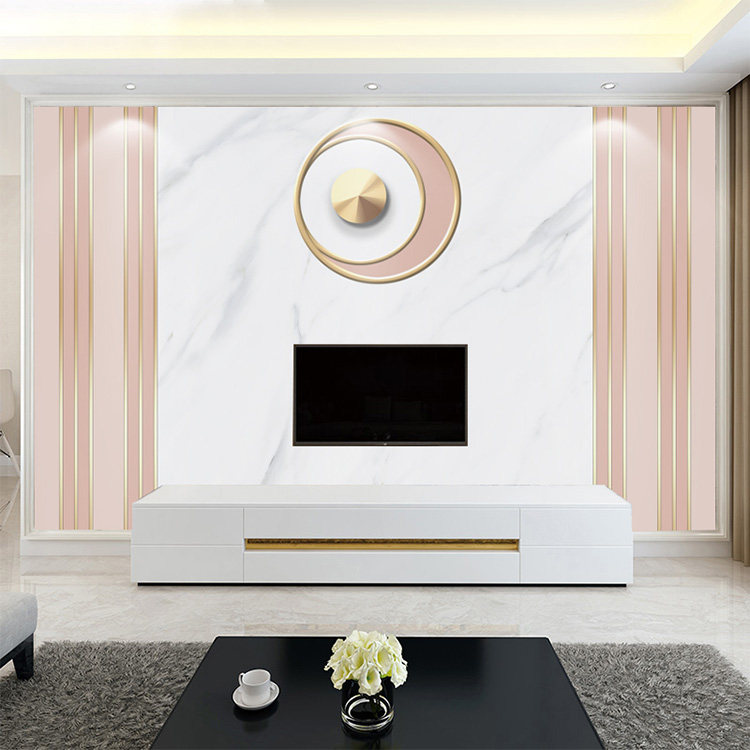 8D Modern Simple Geometry Circular TV Backwall Cloth 5D Luxury Bedroom Living Room Sofa Movie Wallpaper Wall Cloth