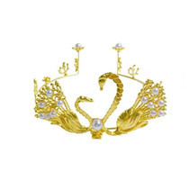 Crown cake decoration children Pearl Queen crown Net red graduation season princess birthday festival dress decoration