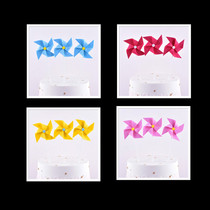 Cake decoration ornaments flower love cute plug-in small windmill baking dress flag children birthday card