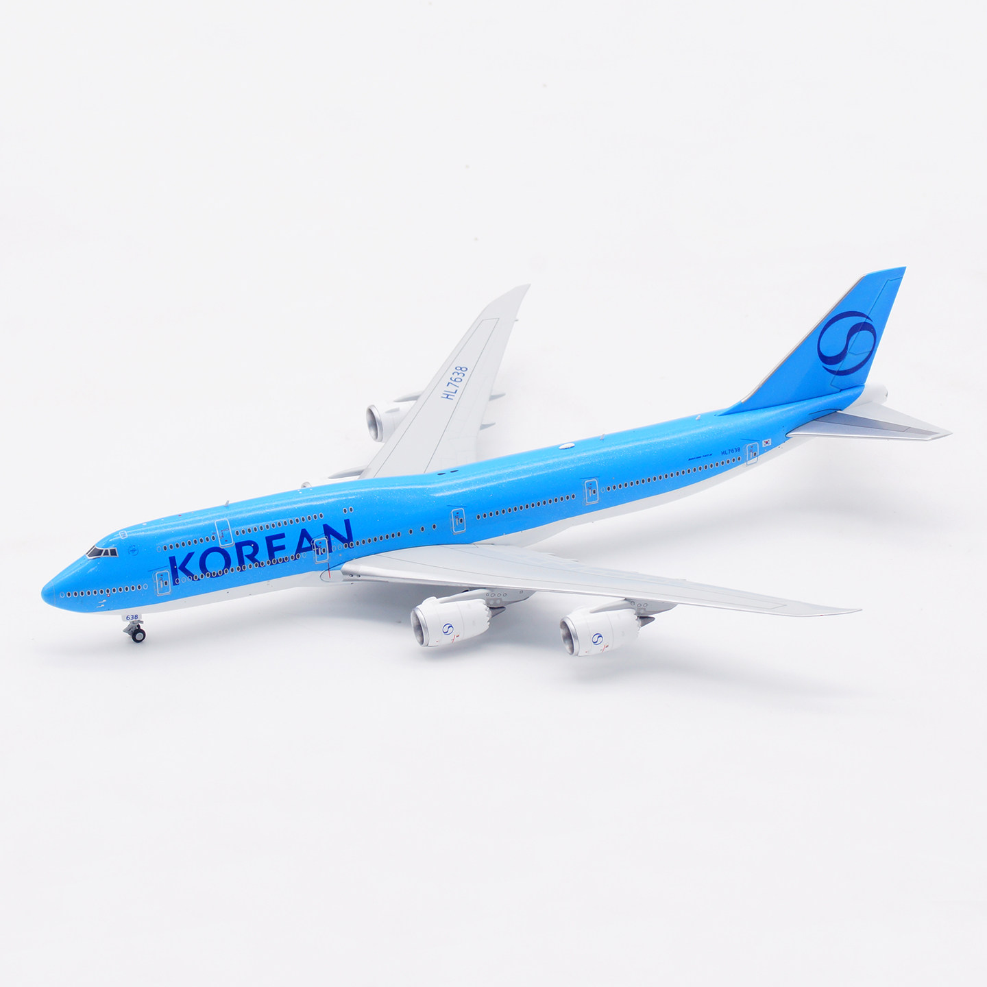 HX Models 1:400 大韩航空波音B747-8i HL7638：收藏级合金飞机模型