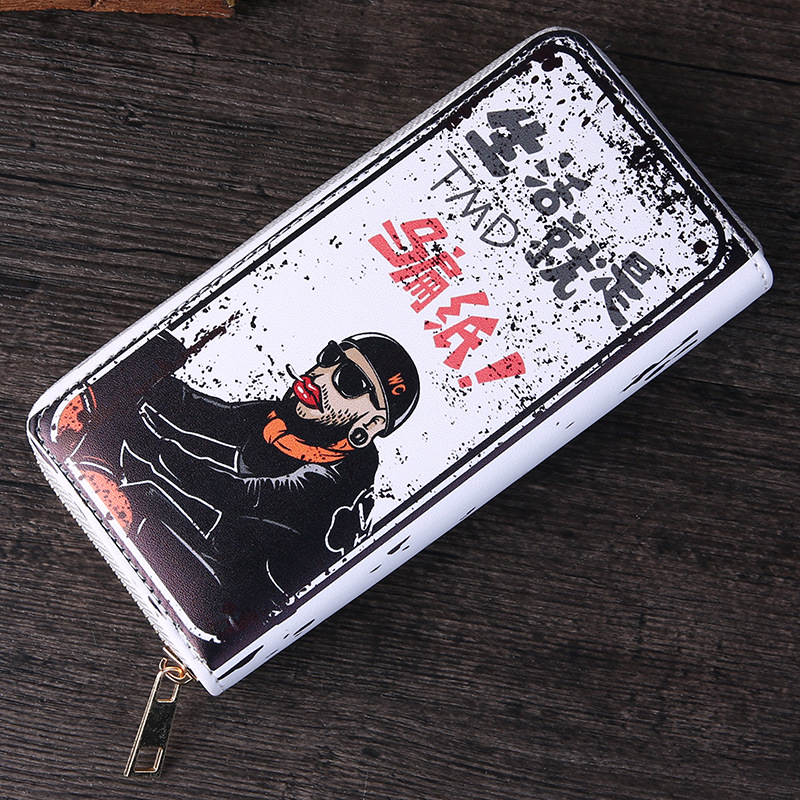 Original design wallet men's long version of young students Japanese and Korean anime men's fashion business simple wallet handbag tide
