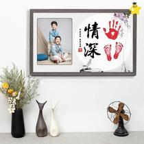 Hand Foot Love Deep Brother & Sister Print Brother-in-law Mementos Hand Foot Diy Print Character Painting Baby Memorabilia Photo Frame Feet Print Sisters