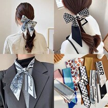 Milk tea color retro color pattern small square scarf ladies thin silk scarf spring and autumn winter New Fashion Scarf