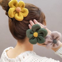 Autumn and winter head rope female children tie hair rope cute Hairband plush hair accessories girl rubber band hairy headdress