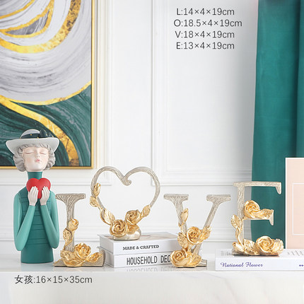 Wedding gift creative love ornaments home decoration wedding wedding decoration TV cabinet partition decoration