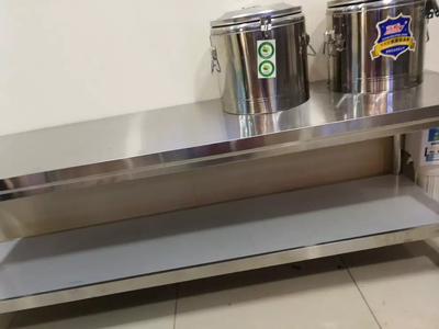 Flat panel adjustable double stainless steel bench Bench Bench long table Welding Home Easy