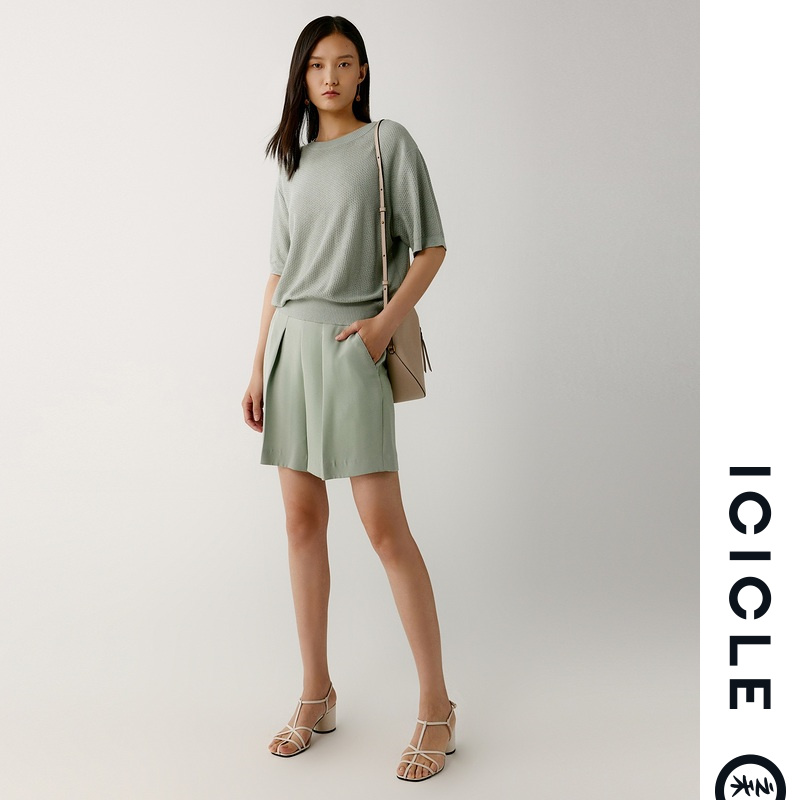 ICICLE's Wo Women's Fashion 2022 Xia's new hemp-muscular temperament brief fashion Loose Needle Weaselwear