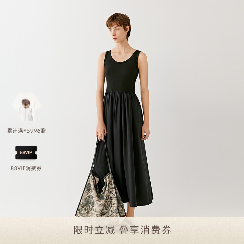 [Online Exclusive Premium Edition] Icicle Women's Clothing 2026 Spring New Cotton Stretch Poplin Dress