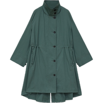 ICICLE Womens Early Autumn Thin Cotton Elastic Plain Stand Collar Windbreaker