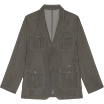 ICICLE mens clothing 2024 early autumn cotton organza loose casual single suit loose hunting suit