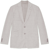 ICICLE mens wear 2024 early autumn cotton and linen blended yarn-dyed loose suit