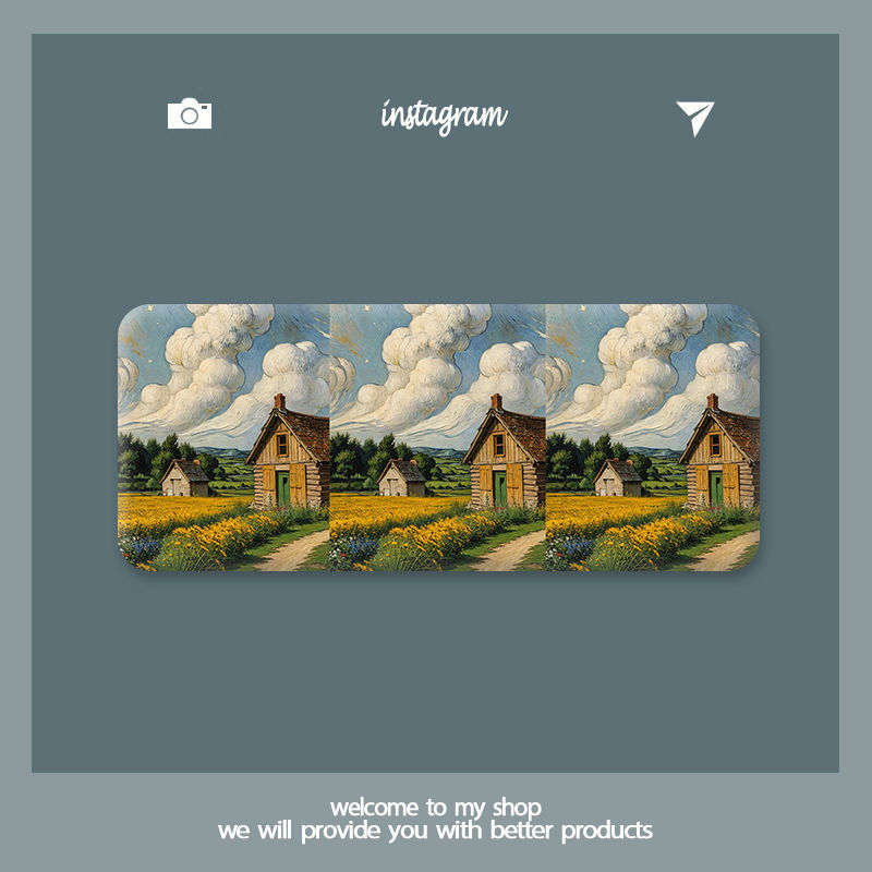 Miyazaki Hayao Oil Painting Glasses Case Portable Anti-Pressure Portable Myopia Glasses Eye Box Sunglasses Student Storage Couple Model