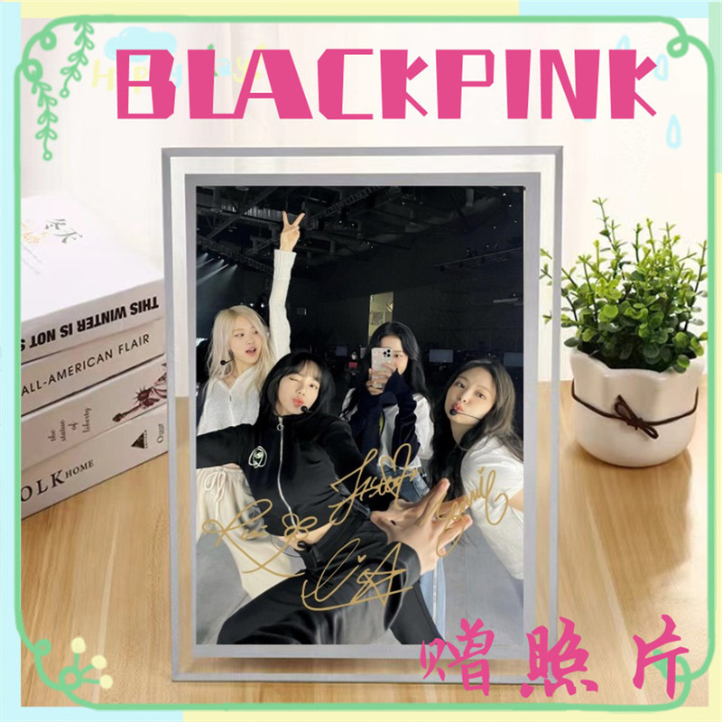 Blackpink Support Kim Ji-Soo Kim Ji-Ni's Same Peripheral Photo Crystal Photo Frame Table Birthday Gift