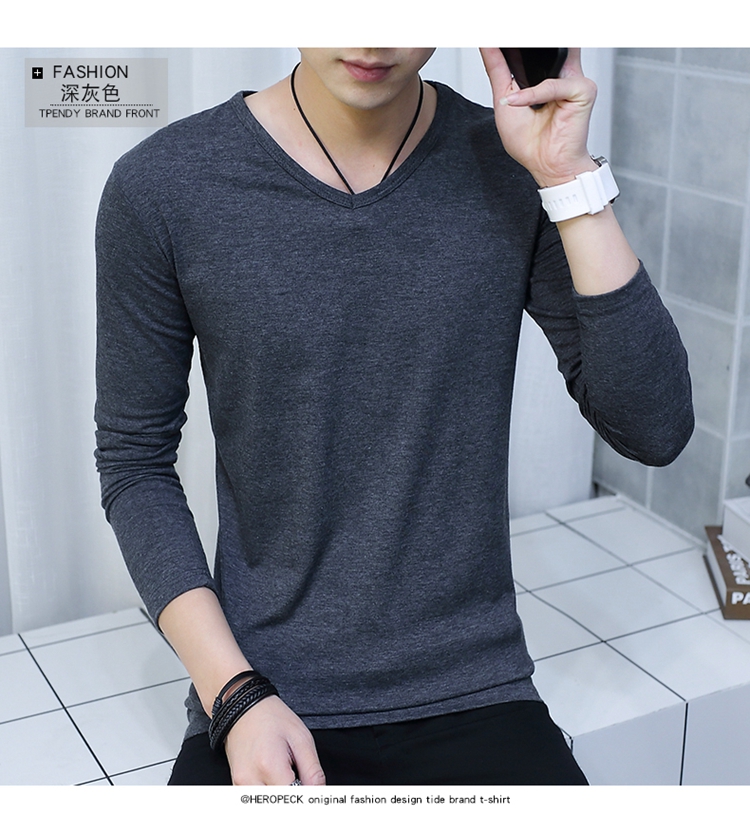 Áo sơ mi nam cotton dài tay áo thun dài tay mùa xuân đẫm máu mùa thu và mặc mùa thu mới 2018 áo mới mùa thu áo đất txu shirt versace
