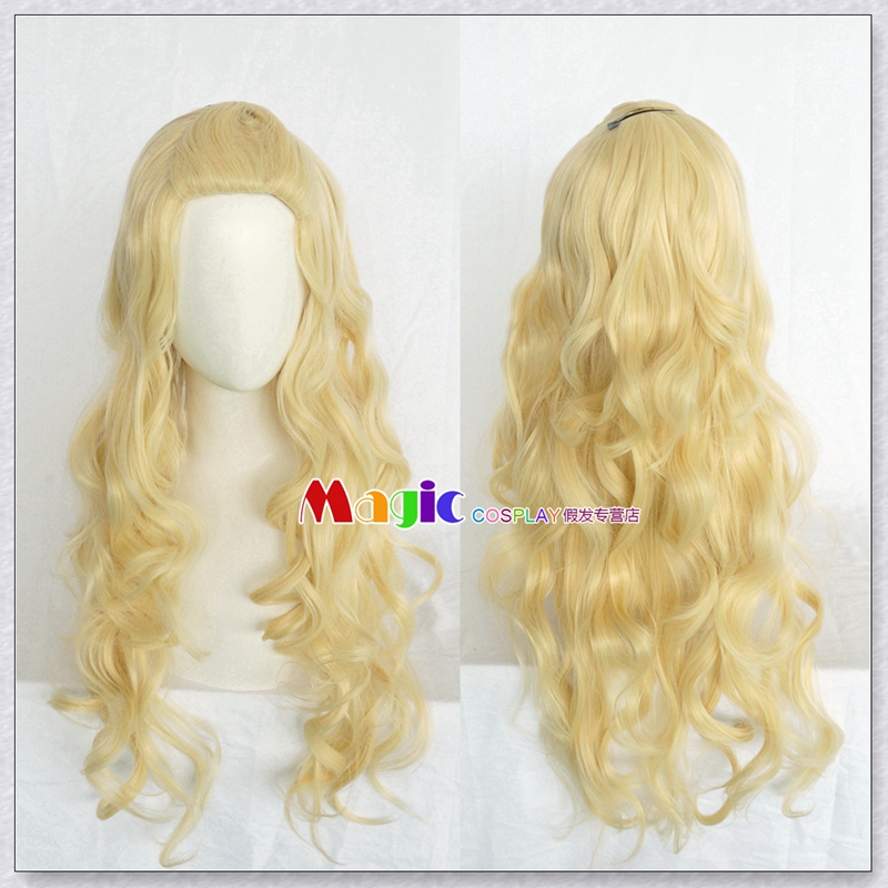 Fgo Mozart White Lily Princess Golden Long Curly Hair Without Bangs Wang Zhaojun Fairy Princess Cos Wig