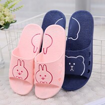Home slippers for men and women couples bathroom home indoor non-slip thick soled plastic home cool bottom bedroom shoes
