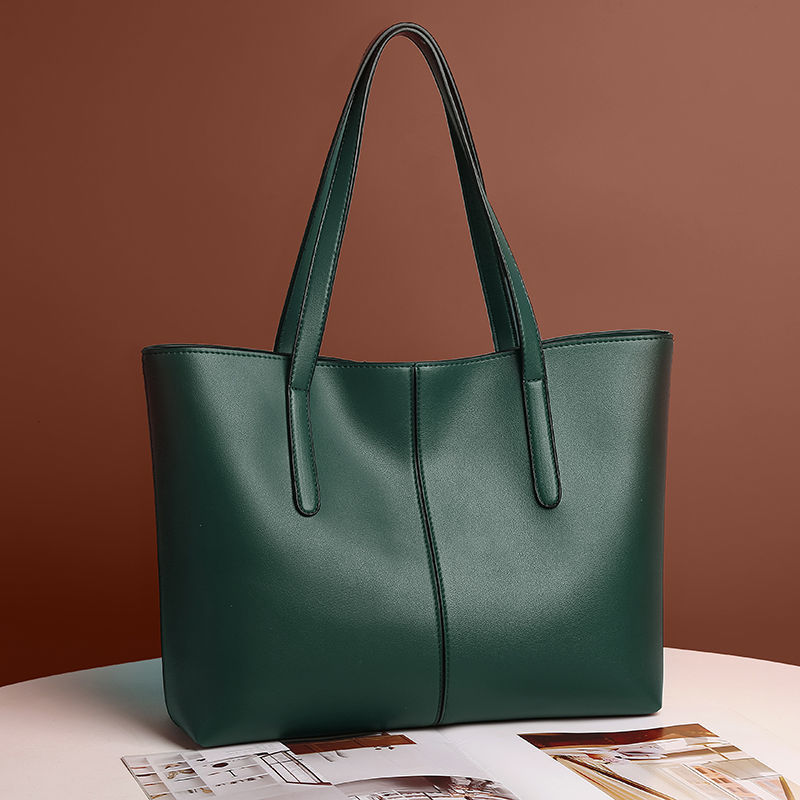 New Korean Style Women's Bag Tote Bag with Genuine Leather Texture, Fashionable, Casual, Versatile Shoulder Bag, Large Capacity, Contrasting Color Handbag New Korean Style Women's Bag Tote Bag with Genuine Leather Texture, Fashionable, Casual, Versatile Shoulder Bag, Large Capacity, Contrasting Color Handbag
