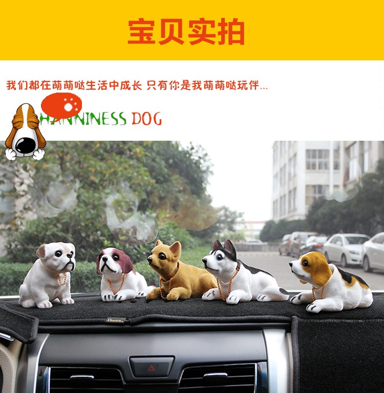 Lắc đầu cún con chó sáng tạo trang trí xe ô tô xe hơi trên xe búp bê trang trí phụ kiện xe búp bê trang trí nội thất oto