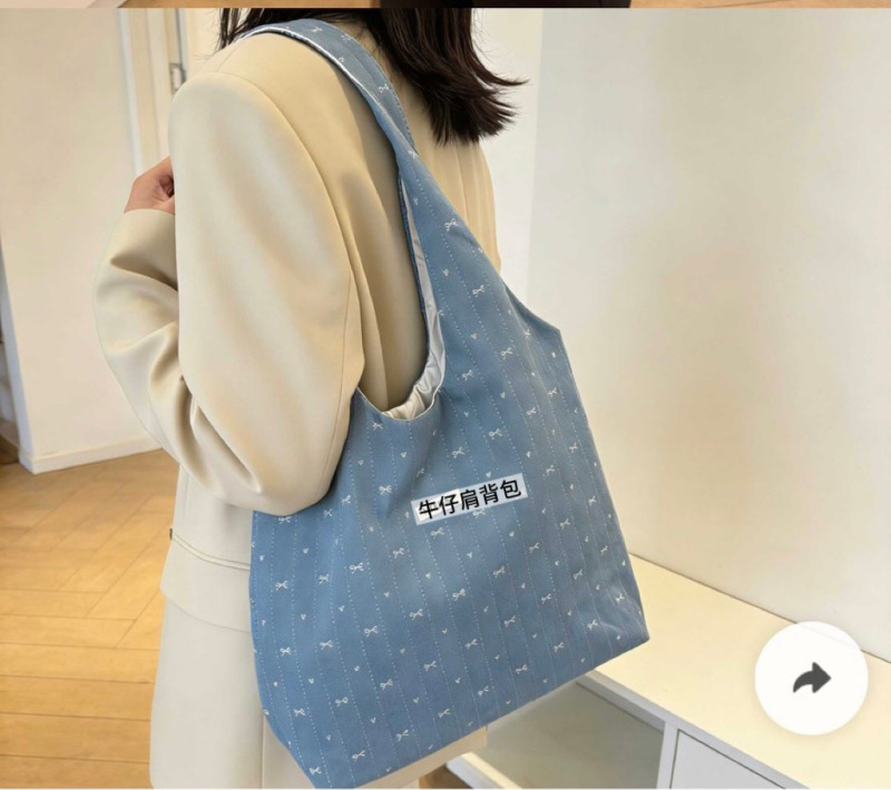 Denim Bowknot Large-Capacity Vest Bag New Arrival
