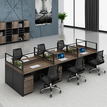 Office Furniture Brief Modern Staff Desk 2 4 6 People Digit Screen Holder Staff Partition Table And Chairs Combination
