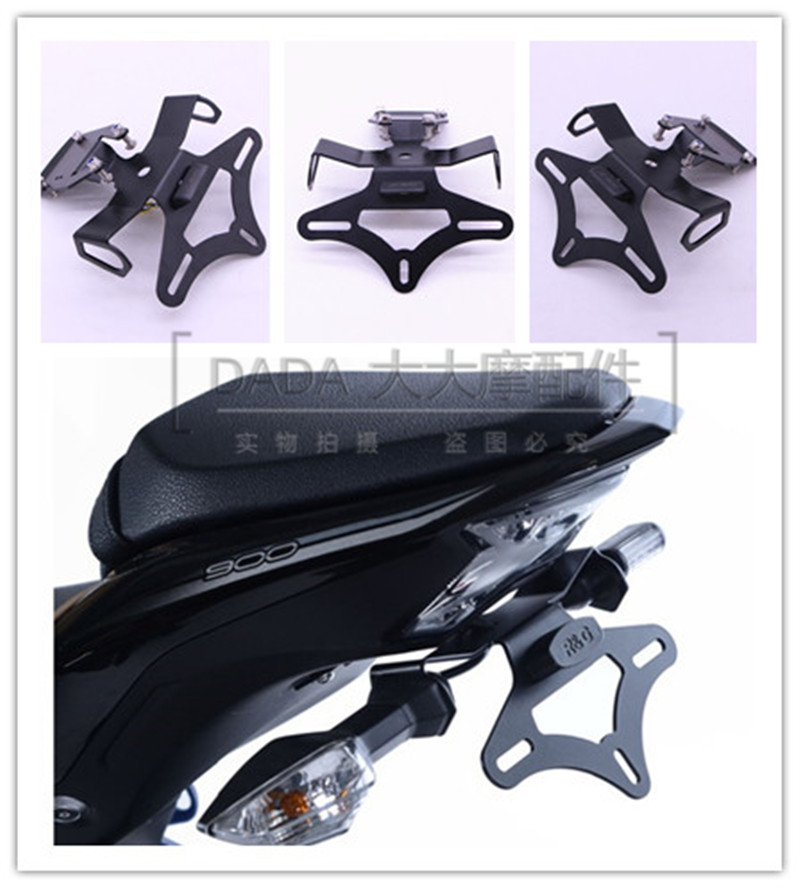 Kawasaki Z900 17-19 years modified all-aluminum rear license plate frame license plate frame license plate bracket short tail