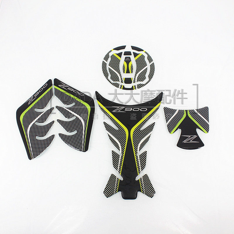 Kawasaki Z900 17 years modified fuel tank cover sticker fish bone sticker fuel tank side sticker knee sticker key anti-scratch