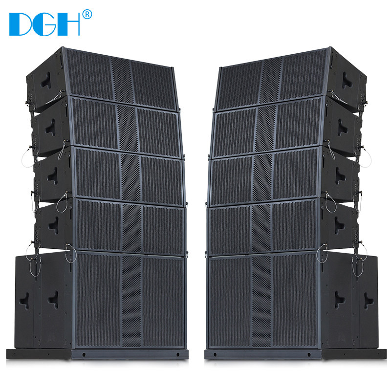 DGH single and double 8 10 12 inch large outdoor performance wedding remote professional stage audio set line array speaker