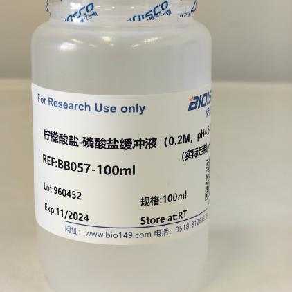 柠檬酸盐-磷酸盐缓冲液（0.2M,PH4.5-8.0)  100ml 科研试剂