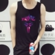 Summer Slim phiên bản Hàn Quốc của áo thun cotton bó sát không tay Kobe in áo nba bóng rổ quần áo thể thao nam - Áo vest cotton