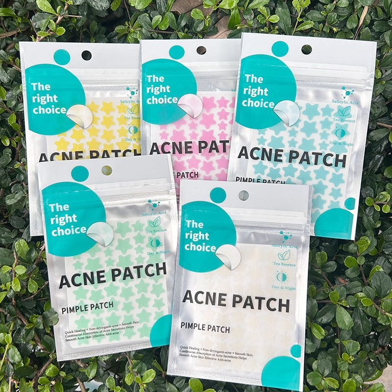 Hydrocolloid Colorful Star Acne Patches, Makeup-Free Acne Patches, Concealer Patches, Cute Colorful Star-Shaped Acne Patches