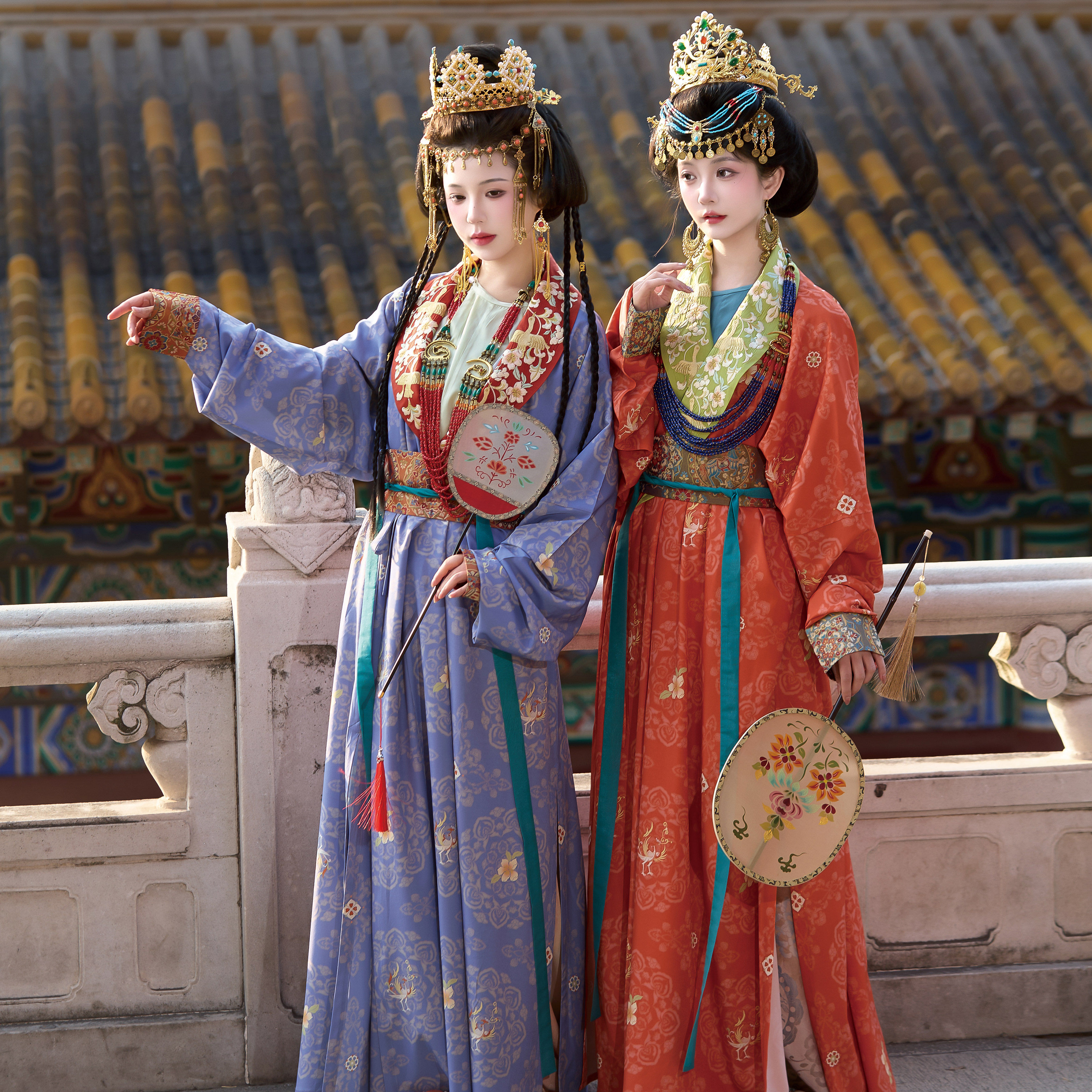 🎨 2026春新潮汉服推荐 | 花朝记唐制回鹘公主袍👑-汉服半身裙-淘宝好物网