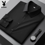 Playboy, осенняя однотонная рубашка для отдыха, облегающий крой, городской стиль