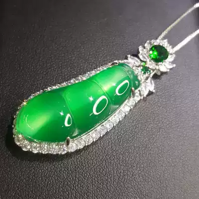 Source Jade with fudou jade color pendant A cargo Green Peace buckle Jewelry necklace female jade pendant male
