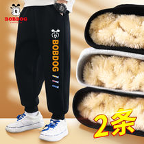Babu bean boy in jacket trousers in large children thickened childrens sports pants cartoon personality cool handsome childrens dress tide
