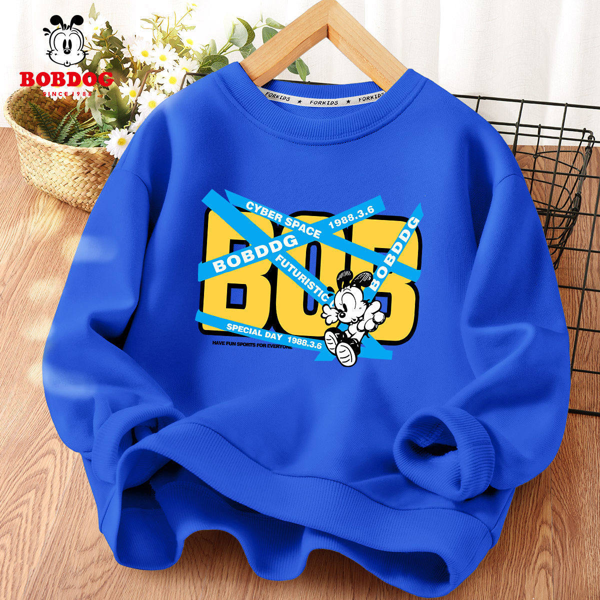 Babu Bean Children Clothing Boy Trends Cool And Handsome Fashion Clothes 2023 New Boy Round Neckwear-Taobao