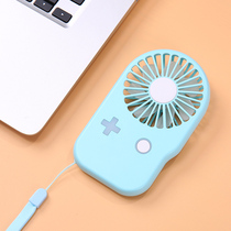 Ageqi usb mini fan handheld lanyard rechargeable portable student dormitory large wind outdoor silent small office desktop car thin pocket electric fan