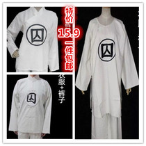 Ancient costume Middle clothes Middle pants Prison clothes All-white filial piety performance clothes Ancient prisoners Qing Dynasty officers and soldiers prison prisoner clothes pajamas