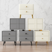 Extremely Minimalist Modern Master Bedroom Design Pine Wood Bed Head Cabinet Adult Nordic Size Family Bed Side Lockers Two Bucket Cabinets