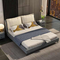 Extremely minimalist modern master bedroom 1 8 m S&T cloth art Double soft bed Nordic design 1 5 m large wedding storage bed