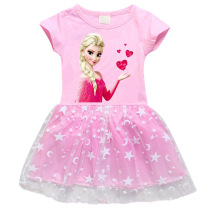 Frozen Aisha Princess Dress Aisha Girls Skirt Aisha Princess Dress Summer T-shirt Dress Western Style 2 Tide