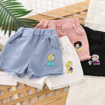 Girl Jeans Princess Aisha Shorts Summer Fashion Children Baby Beach Pants Little Girl Hot Pants Embroidery Tide
