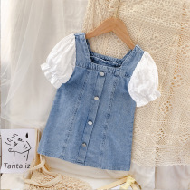Girl cowboy wears skirt Summer Princess dress baby fashionable dress summer dress