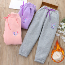 Girls trousers plus sweater childrens sweaters in autumn cotton girls trousers in the big childs thickening casual pants