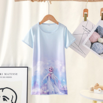 Girl Sleepskirt Summer Snapy Children Short Sleeper Baby Snow Snow Princess Home Dress