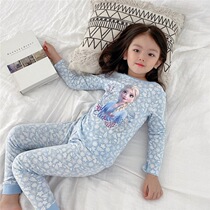 Princess Aisa Pajamas Package Spring and Autumn Cotton Long Sleeping Children Sleeping Dress Girl Baby Leisure Home Clothes
