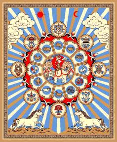 Mongolia's Ulan Baba on the tapestry 1mx1 25m