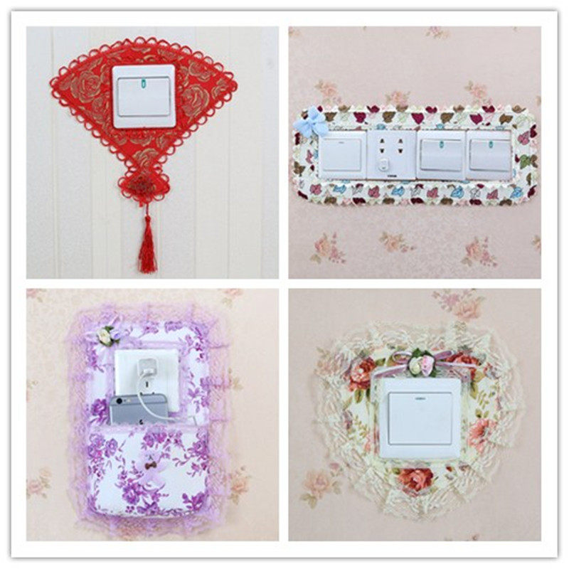 Switch protective cover switch cloth sticker art wall sticker living room European lamp socket decorative cover creative sticker modern minimalist