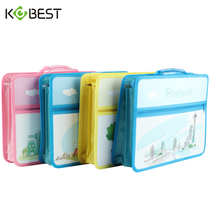 Student Handheld paper clip A4 Multilayer classification clip Accordion Folder Waterproof Information Cashier Bag Hands Carrying Tutorial Bag